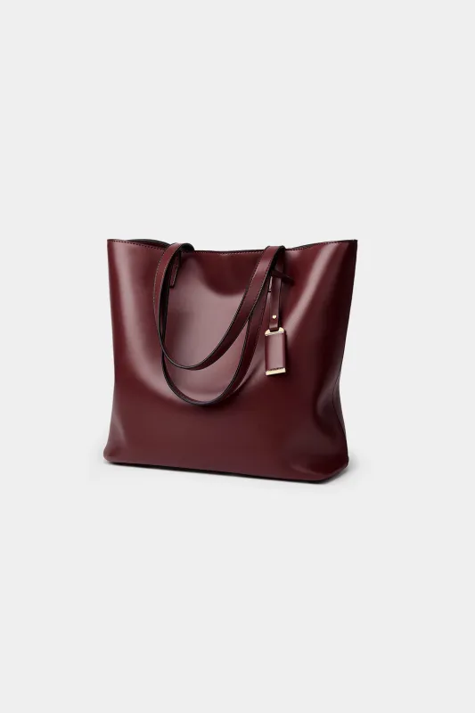 Faux Leather Tote Shoulder Bag sold by Micas