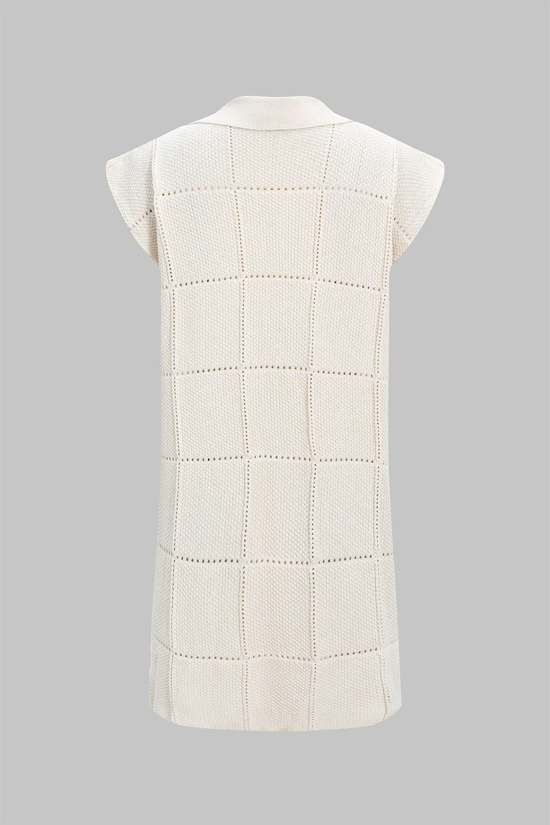 Button Lapel Short-Sleeve Midi Dress sold by Micas product image thumbnail 2