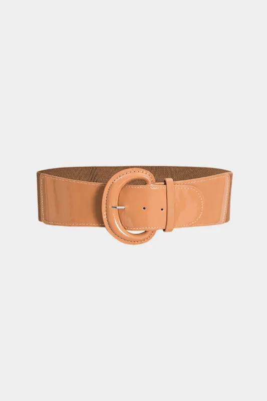 Faux Leather Buckle Waist Corset sold by Micas
