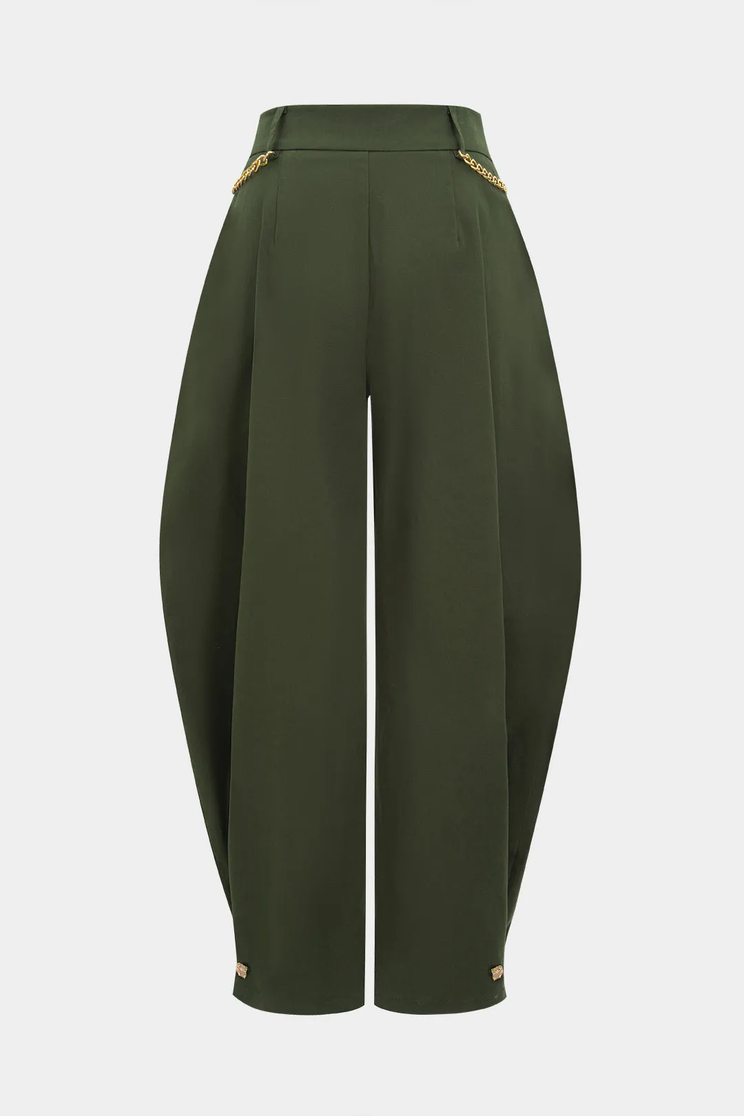 Ruched Metallic Chain Barrel Trousers sold by Micas product image thumbnail 2