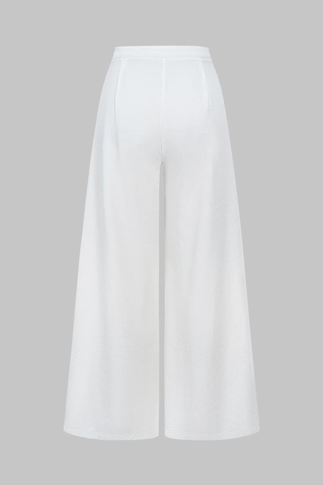 Solid Ruched Wide Leg Zipper Trousers sold by Micas product image thumbnail 2