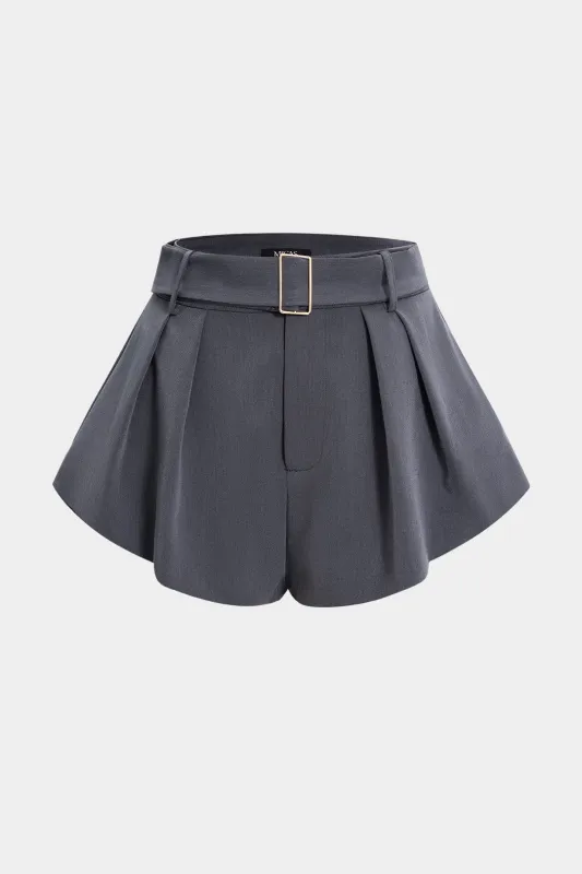 Metallic Ruched Belted Skirt sold by Micas