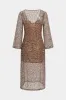 Sequin Cut Out Long Sleeve Maxi Dress sold by Micas