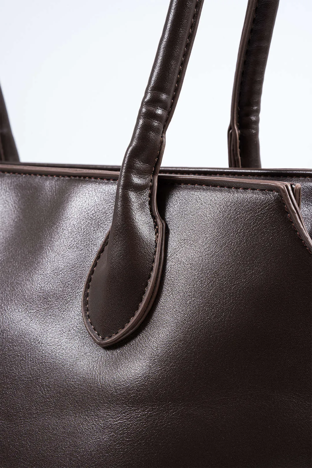 Faux Leather Solid Shoulder Bag sold by Micas product image thumbnail 3