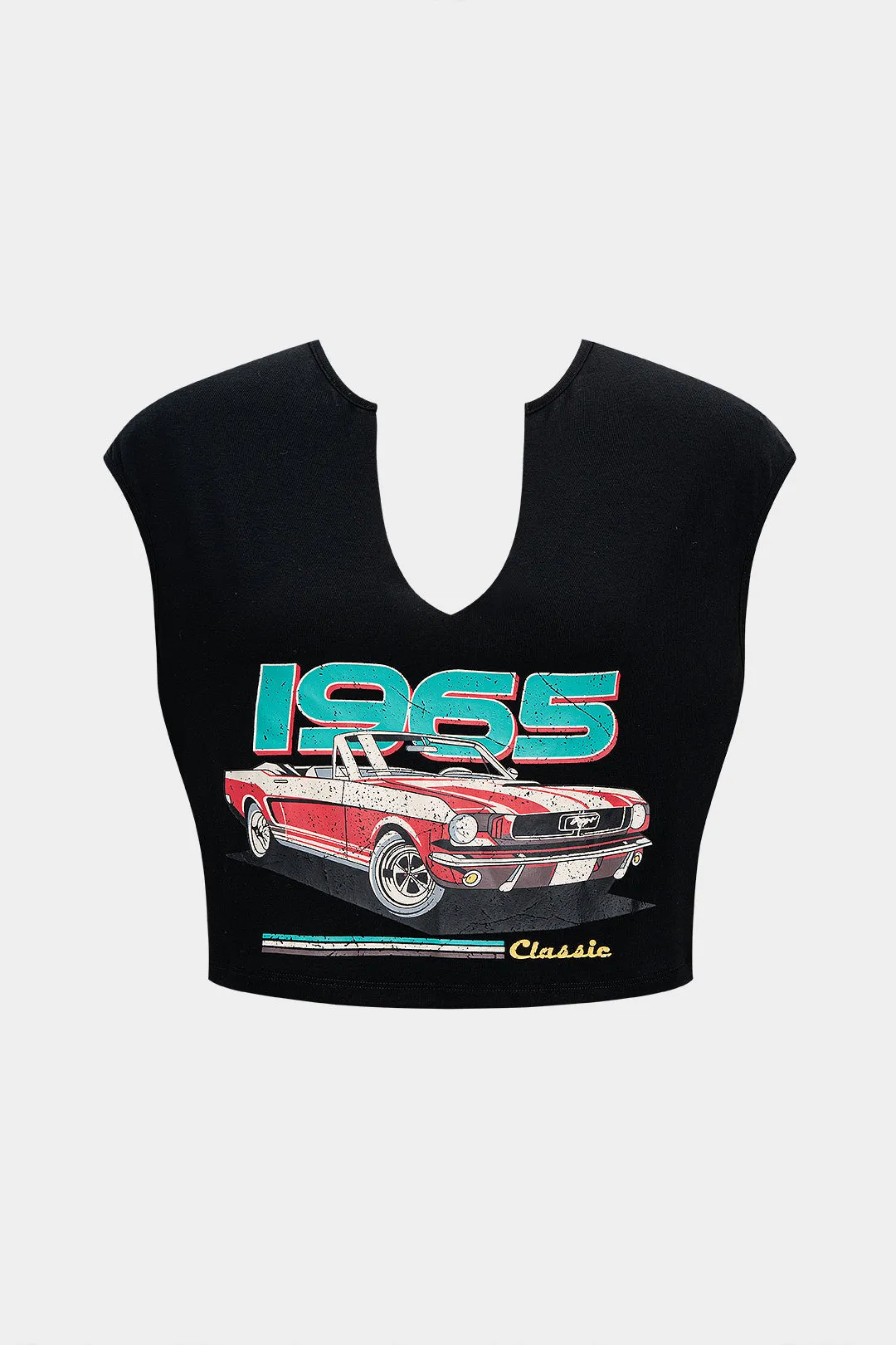 Plus Size Graffiti Print Sleeveless T-Shirt sold by Micas