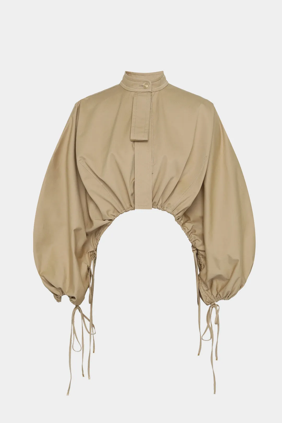 Tie-Up Ruched Long-Sleeve Jacket sold by Micas