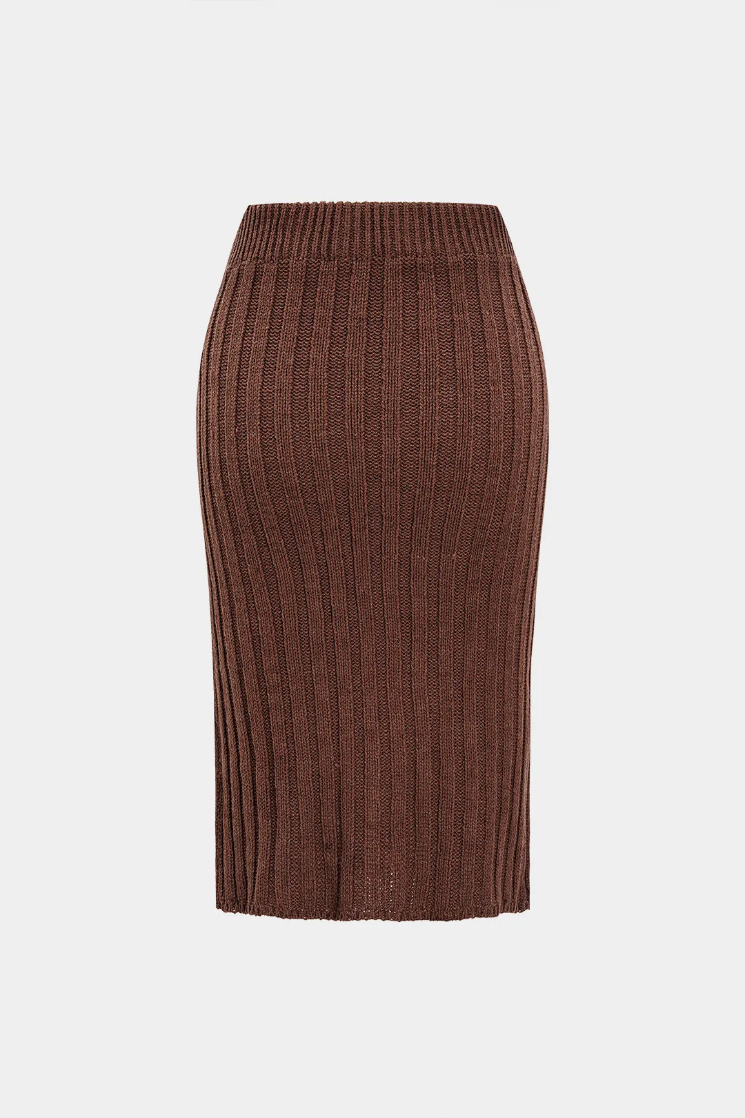 Knit Metallic Decor Side Split Skirt sold by Micas product image thumbnail 2