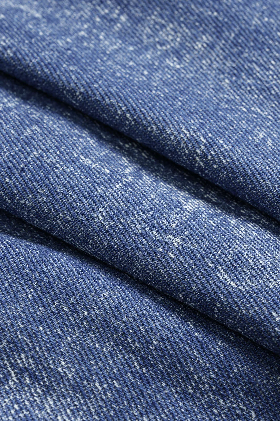Denim Ruched Gigot Sleeve Belted Split-Set Bottom sold by Micas product image thumbnail 4