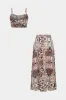 Bohemian Print Bow Slip Cami Top And Skirt Set sold by Micas