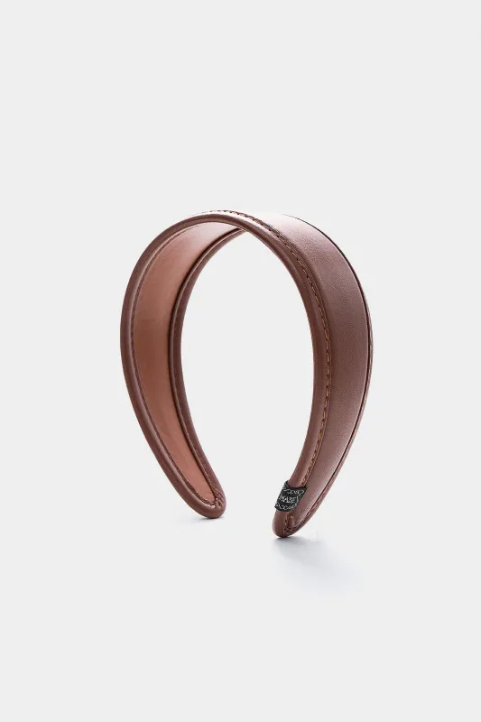 Leather Wide Edge Hairband sold by Micas