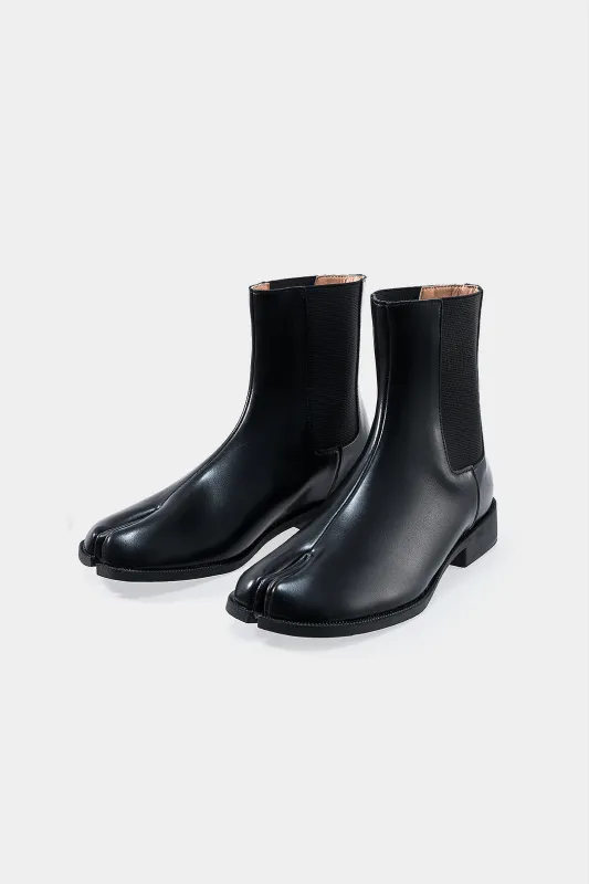 Patchwork Low-Heels Mid Calf Boots sold by Micas