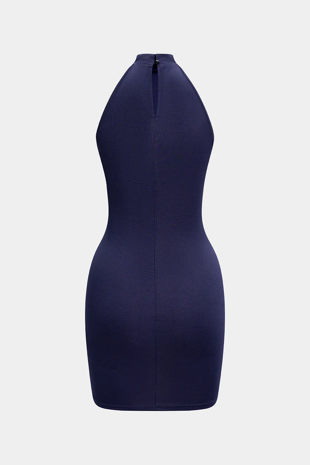 Round Neck Zipper Sleeveless Mini Dress sold by Micas product image thumbnail 3