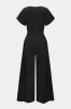 V-Neck Short Sleeve Zipper Jumpsuit sold by Micas