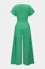 V-Neck Short Sleeve Zipper Jumpsuit sold by Micas