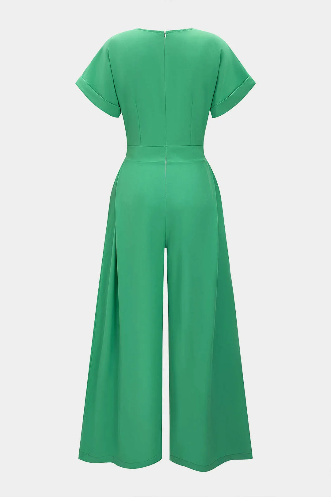 V-Neck Short Sleeve Zipper Jumpsuit sold by Micas product image thumbnail 4