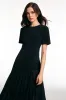 Patchwork Ruffle Hem Short Sleeve Maxi Dress sold by Micas