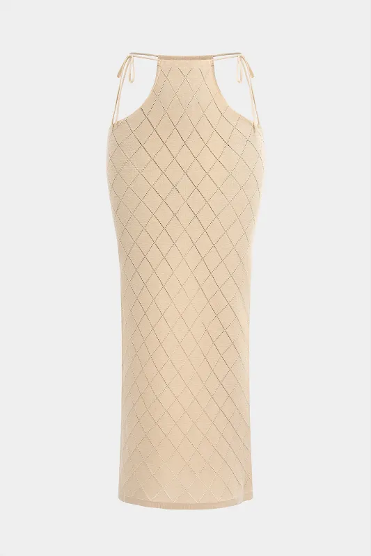 Knit Tie-Up Cut Out Skirt sold by Micas