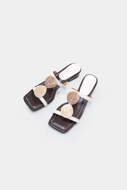 Square Toe Beaded Flats sold by Micas