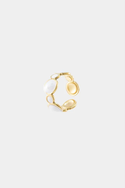 Stainless Steel Geometric Open Ring sold by Micas