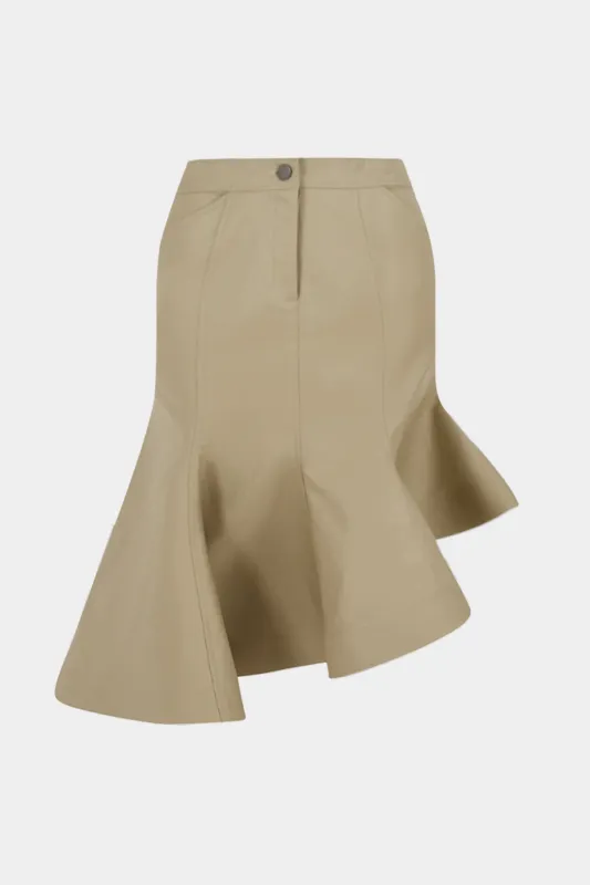 Ruffle Asymmetrical Hem Skirt sold by Micas