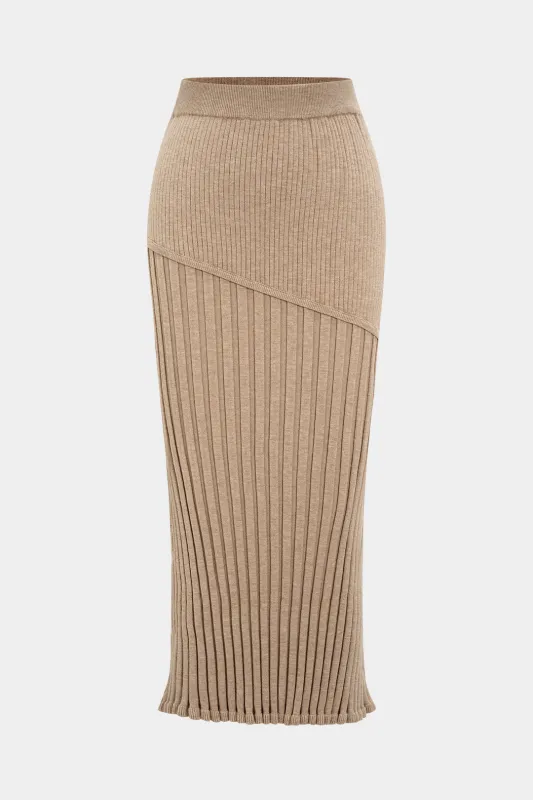 Knit Solid Texture Skirt sold by Micas