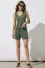 Knit Basic Tank Top And Drawstring Shorts Set sold by Micas