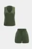 Knit Basic Tank Top And Drawstring Shorts Set sold by Micas