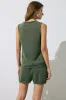 Knit Basic Tank Top And Drawstring Shorts Set sold by Micas