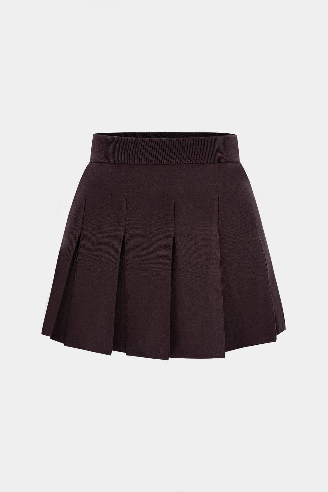 Knit Pleated Mini Skirt sold by Micas