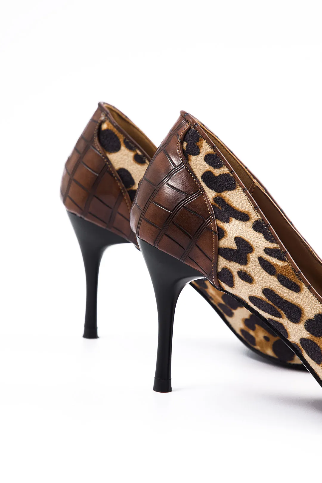 Leopard Print Tie-Up Pointed Heels sold by Micas product image thumbnail 4