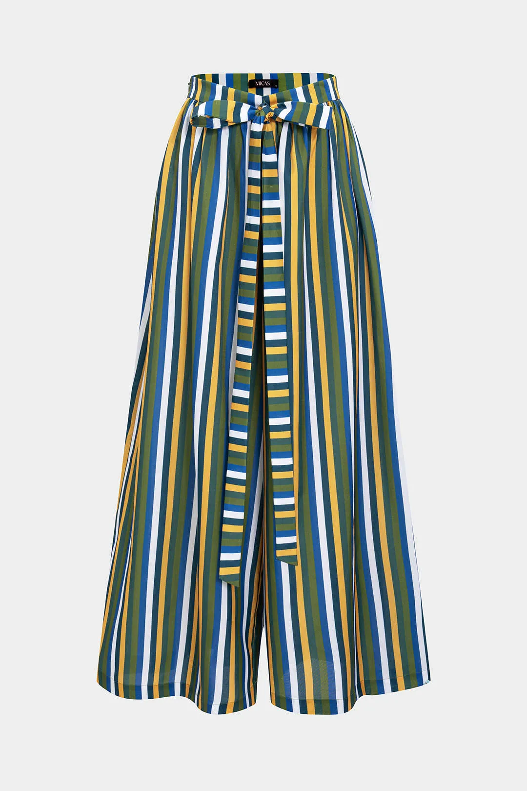 Kontrast Stripe Print Ruched Tie Front Turusers sold by Micas