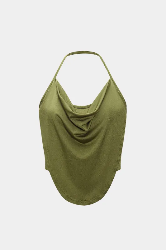 Cowl Neck Halter Cami Top sold by Micas