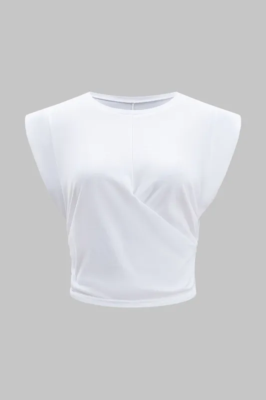 Ruched asymmetrisk t-shirt sold by Micas
