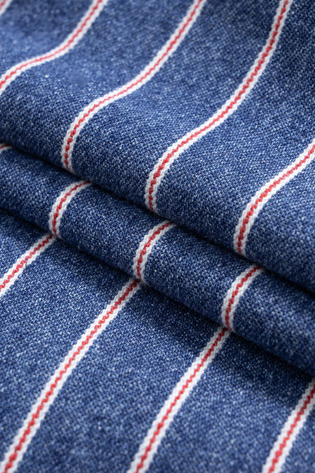 Stripes Print Denim Low Waist Cuffed Jeans sold by Micas product image thumbnail 4