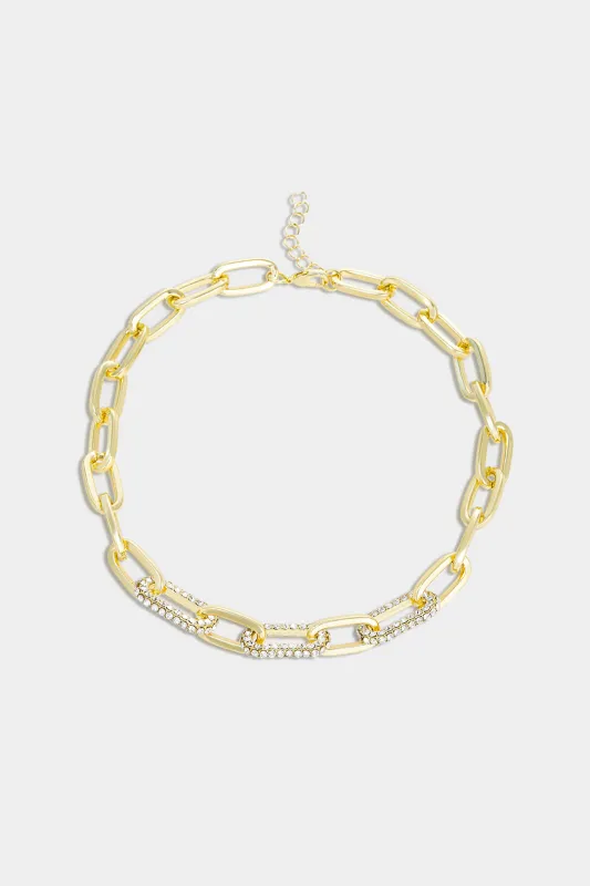 Metallic Geometric Diamond Necklace sold by Micas