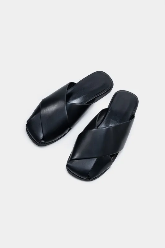 Leather Square Toe Cut Out Flats sold by Micas