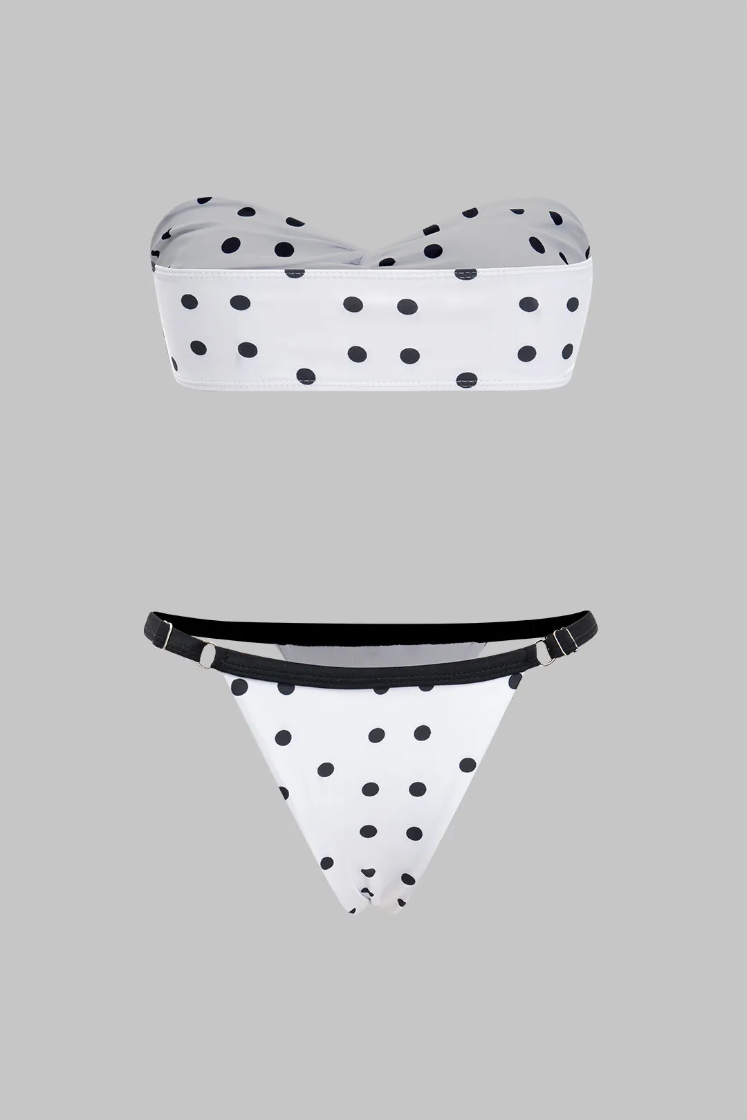 Polka Dots Print Backless Bikini Set sold by Micas product image thumbnail 2