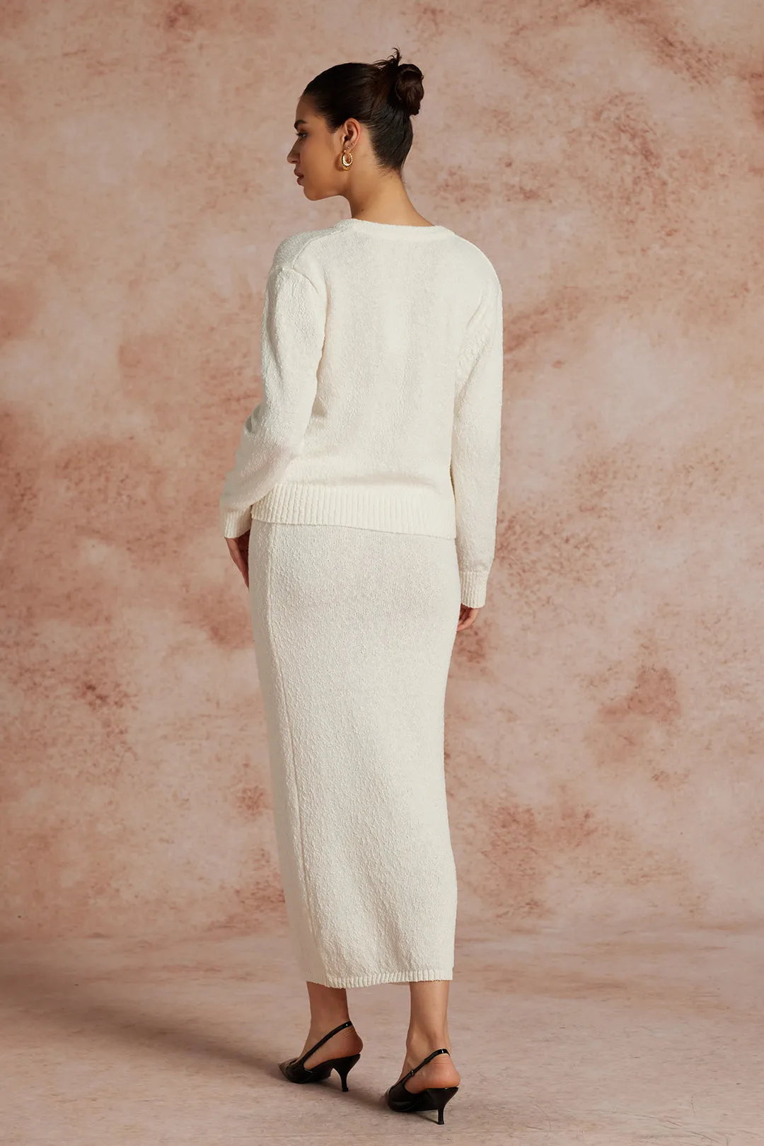 Knit Texture Ribbed Button Cardigan sold by Micas product image thumbnail 4