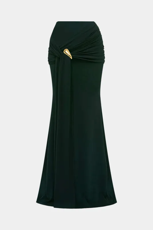 Metallic Decor Tie Front Skirt sold by Micas