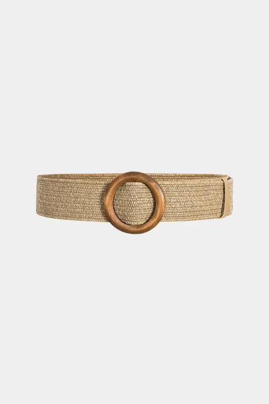 Woven Wood Buckle Belt sold by Micas
