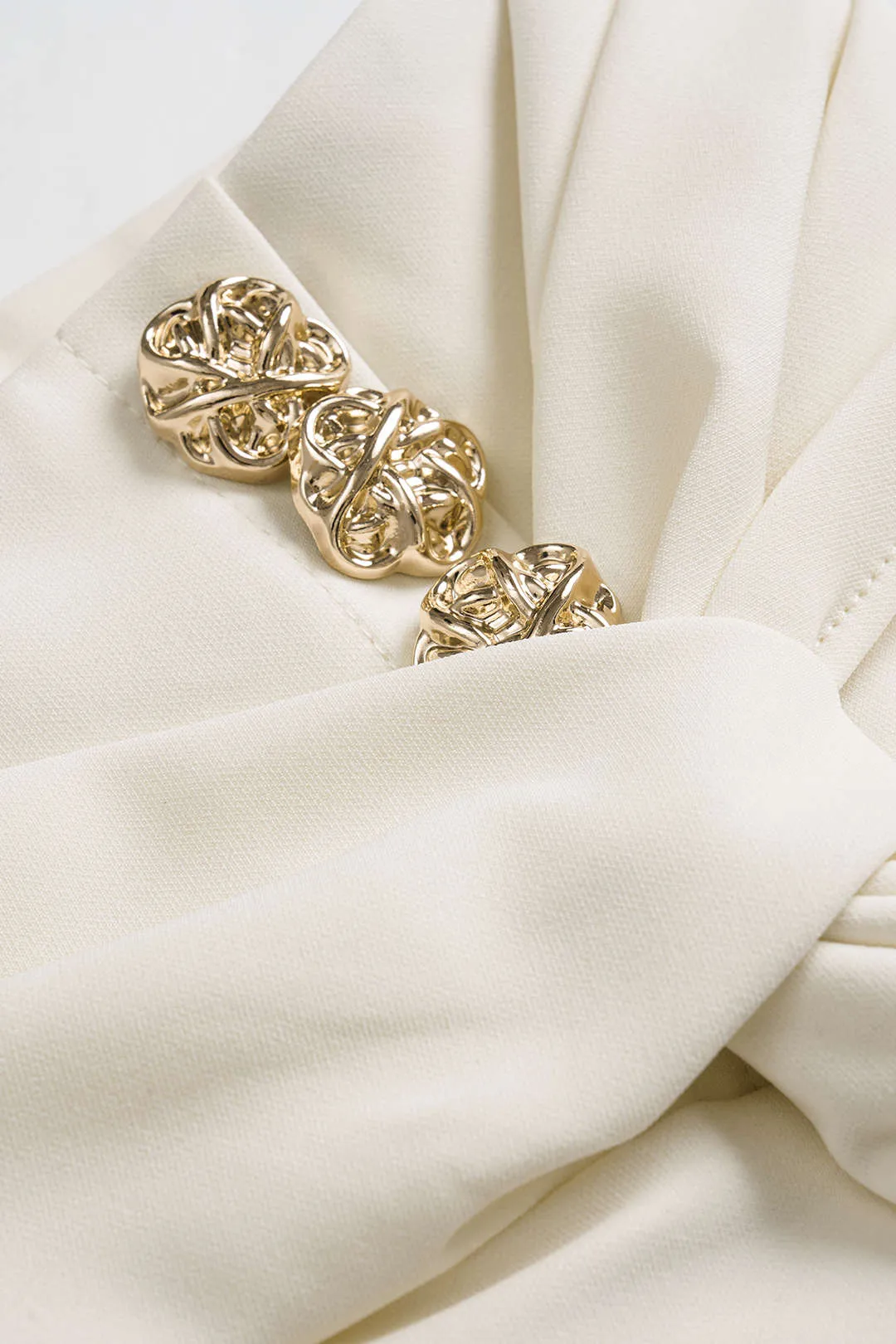 Metallic Decor Ruched Split Skirt sold by Micas product image thumbnail 3