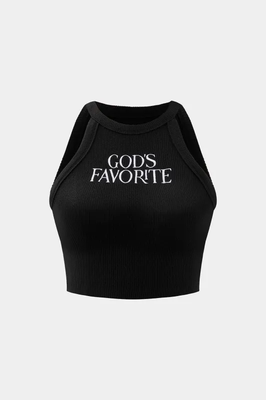 Plus Size Letter Print  Cami Top sold by Micas