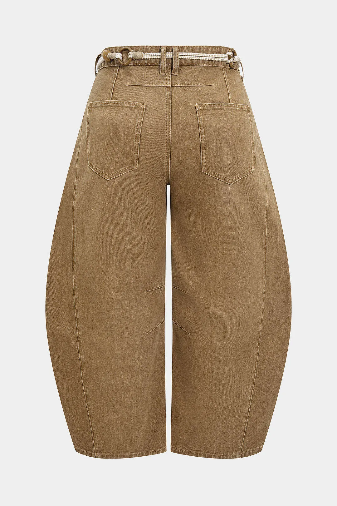 Plus Size Denim Low Waist Beaded Belted Jeans sold by Micas product image thumbnail 3