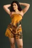 Plus Size Bohemian Print High Waist Zipper Shorts sold by Micas