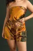 Plus Size Bohemian Print High Waist Zipper Shorts sold by Micas