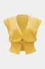 Plus størrelse strik knap tank top sold by Micas