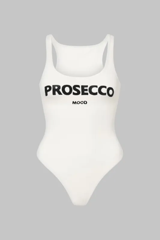 Plus størrelse brevprint ærmeløs bodysuit sold by Micas