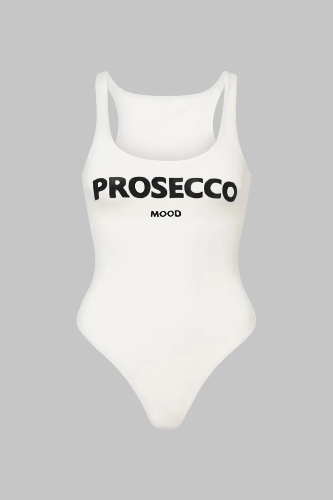 Plus størrelse brevprint ærmeløs bodysuit sold by Micas