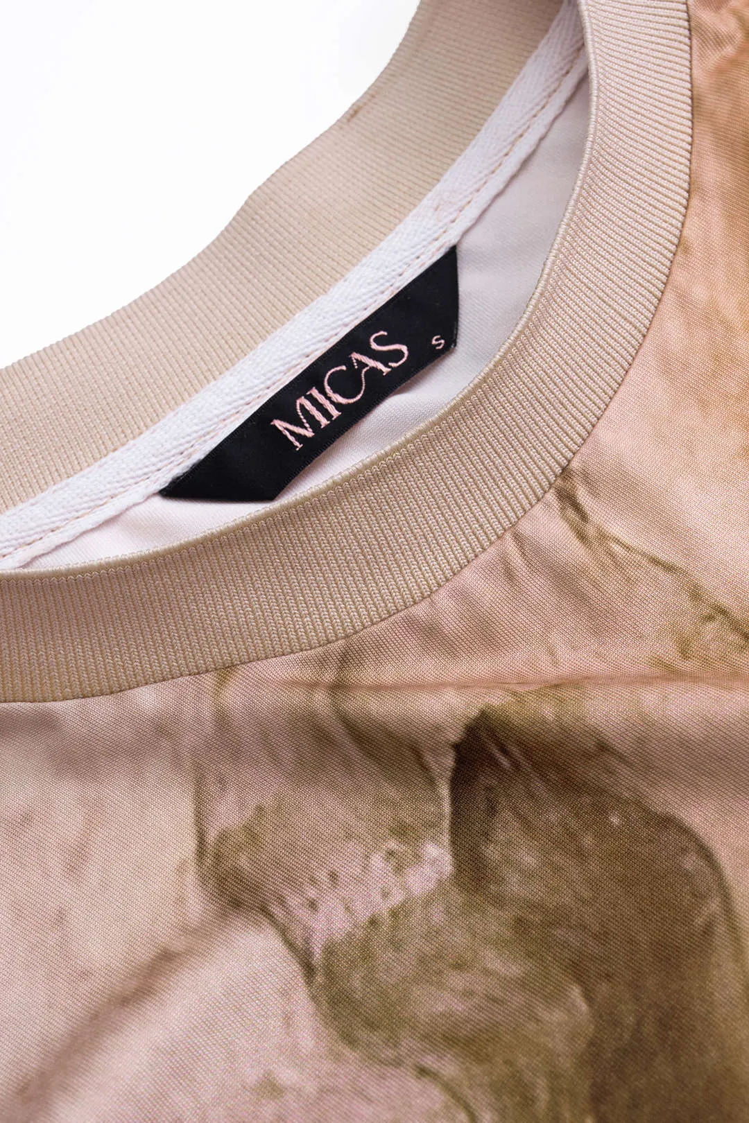 Plus størrelse retro print ruched twist knude kortærmet t-shirt sold by Micas product image thumbnail 3