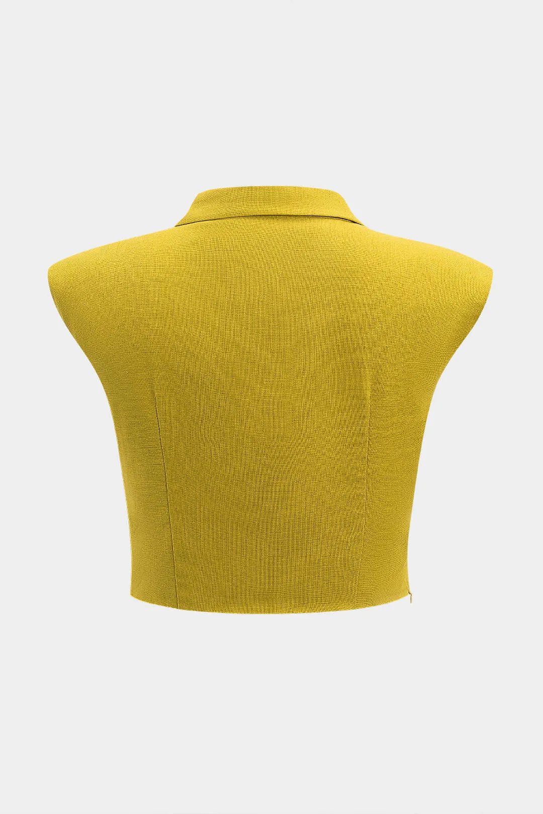 Plus størrelse linned v-hals ruched tank top sold by Micas product image thumbnail 2